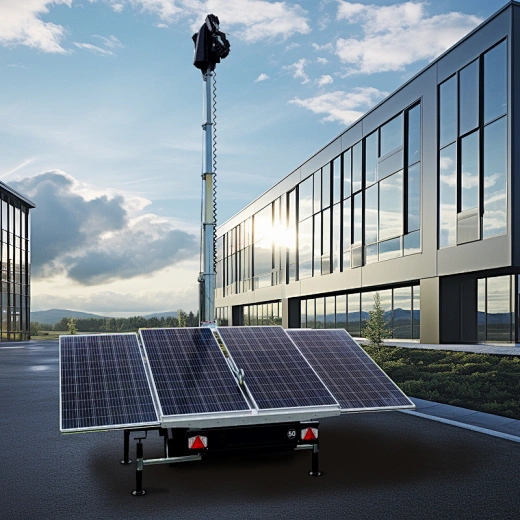 Solar CCTV trailer water treatment surveillance
